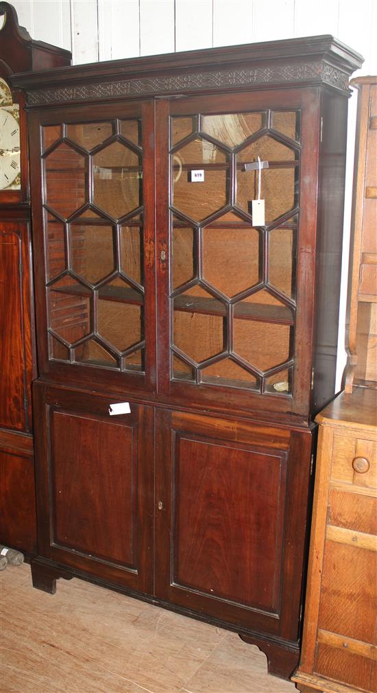 19th century mahogany glazed bookcase